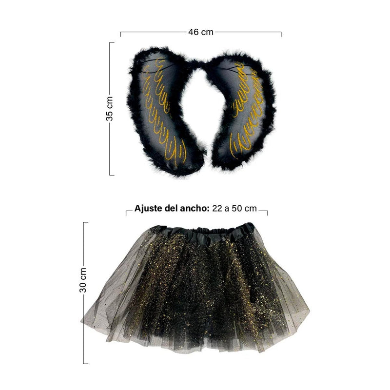Disfraz Mascota Angel Negro OF-1487PET